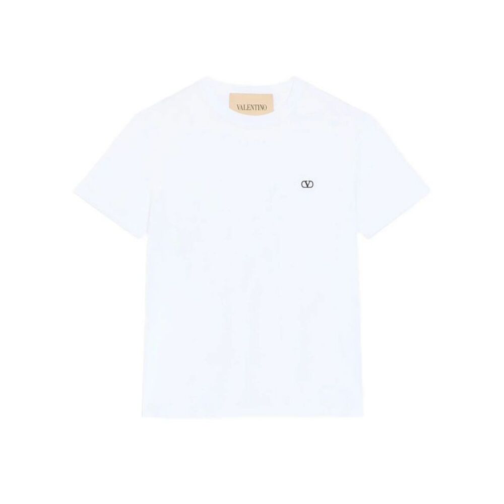 Valentino Garavani Men Valentino Cotton T-Shirt With Vlogo Embroidery